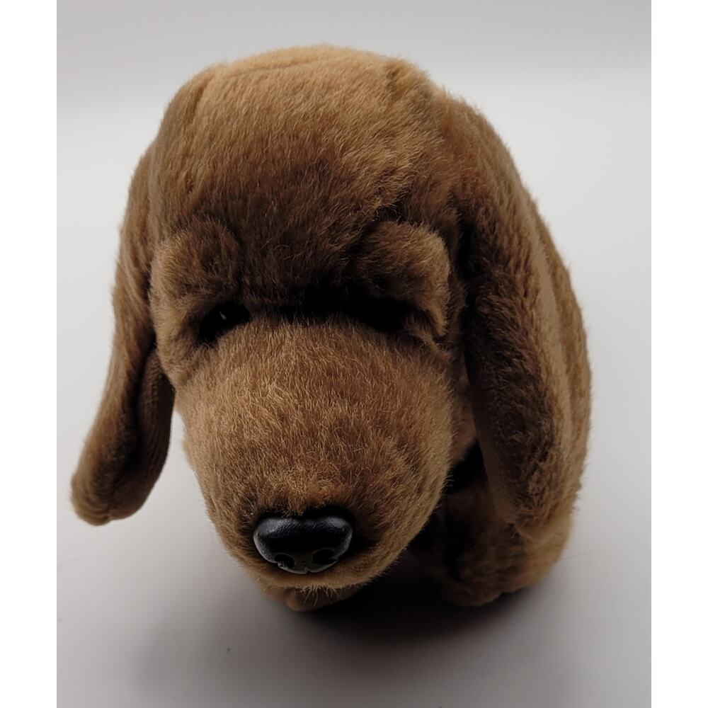 RUSS Berrie Plush THE DACHSHUND DOG Brown Sausage Dog 13" Long